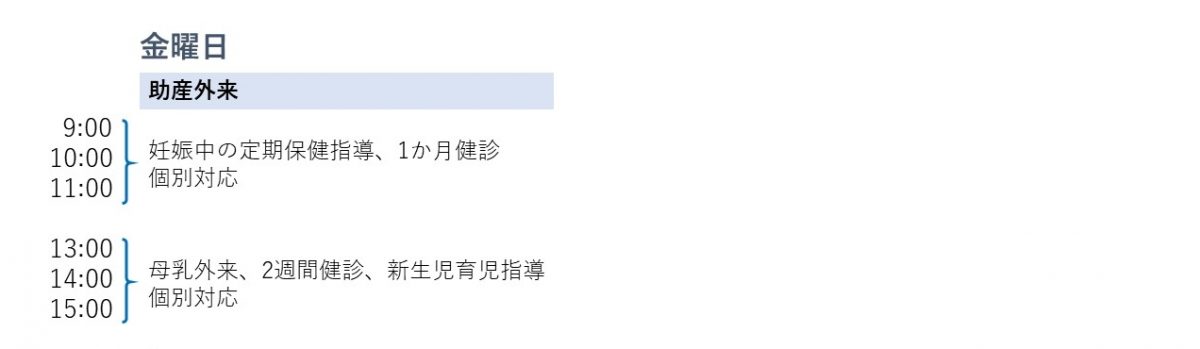 一日の流れ(金曜)